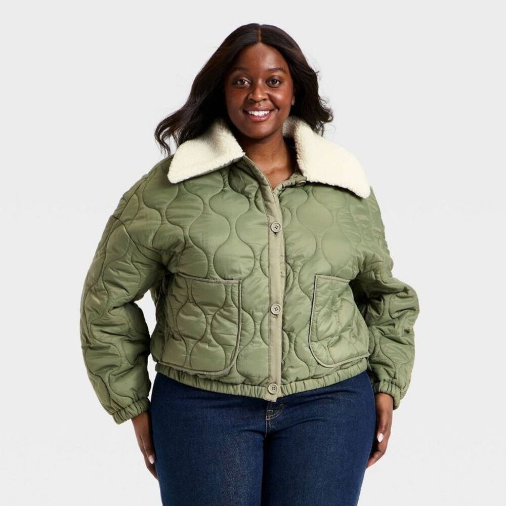 Women's Quilted Jacket - Universal Thread Green XXL